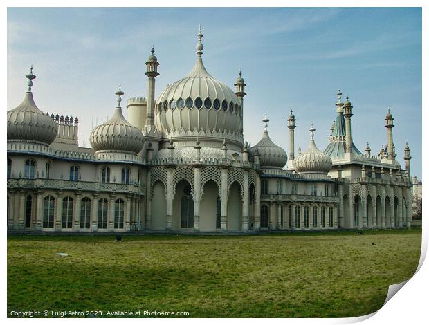 Brighton: Royal Pavilion in Brighton, United Kingd Print by Luigi Petro