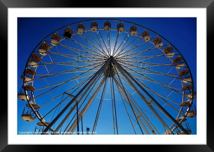 Norway Bergen Ferris wheel amusement Fair ground ride  Framed Mounted Print by Spotmatik 