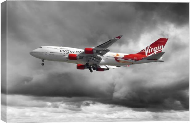 Virgin Boeing 747-400 Lady Penelope Canvas Print by J Biggadike