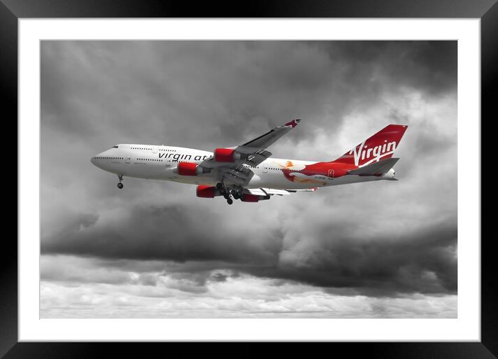 Virgin Boeing 747-400 Lady Penelope Framed Mounted Print by J Biggadike