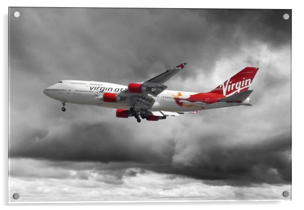 Virgin Boeing 747-400 Lady Penelope Acrylic by J Biggadike