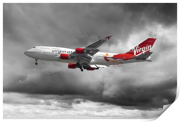 Virgin Boeing 747-400 Lady Penelope Print by J Biggadike