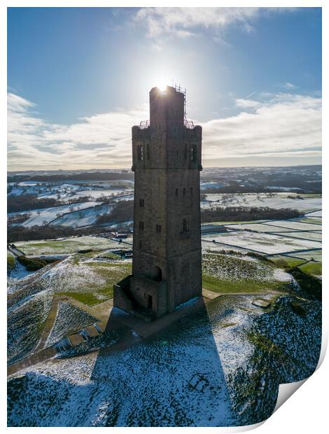 Castle Hill Silhouette Print by Apollo Aerial Photography