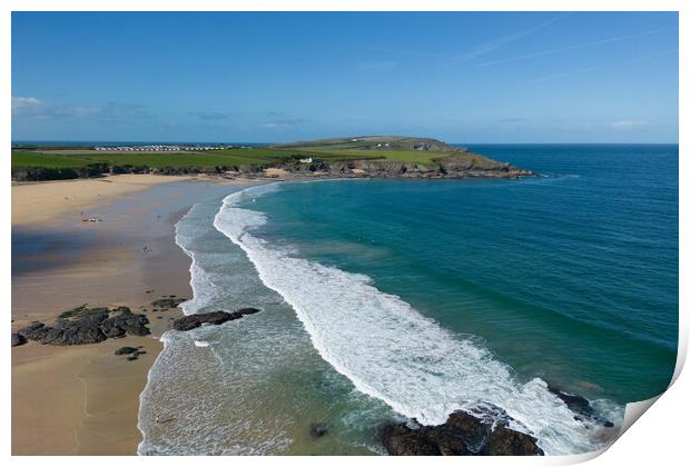 Harlyn Bay Carnwall Print by Apollo Aerial Photography