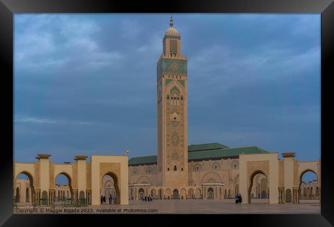 Building of Hassan II Mosque, Casablanca. Framed Print by Maggie Bajada