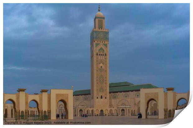Building of Hassan II Mosque, Casablanca. Print by Maggie Bajada