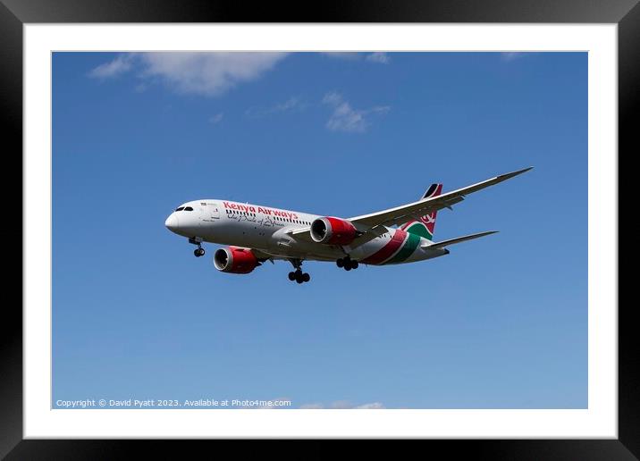 Kenya Airways Boeing 787 Framed Mounted Print by David Pyatt
