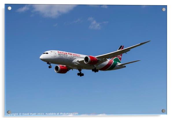 Kenya Airways Boeing 787 Acrylic by David Pyatt