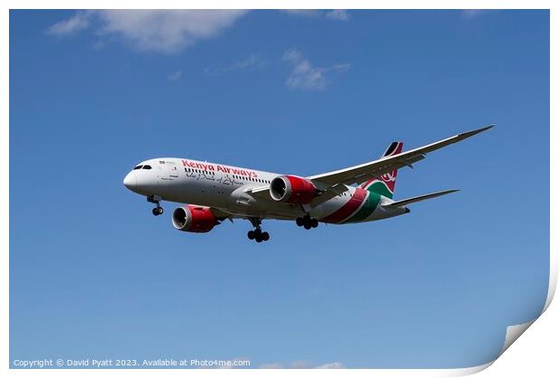 Kenya Airways Boeing 787 Print by David Pyatt