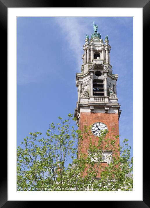 Victorian clock tower of the Town Hall, Colchester Framed Mounted Print by Elaine Hayward