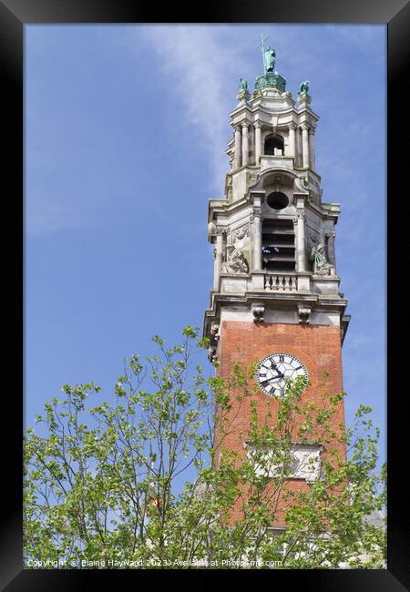 Victorian clock tower of the Town Hall, Colchester Framed Print by Elaine Hayward