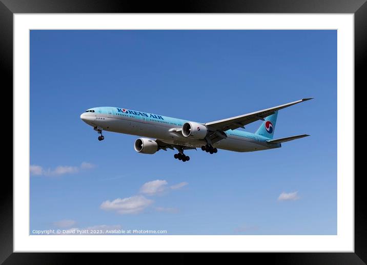 Korean Air Boeing 777 Framed Mounted Print by David Pyatt
