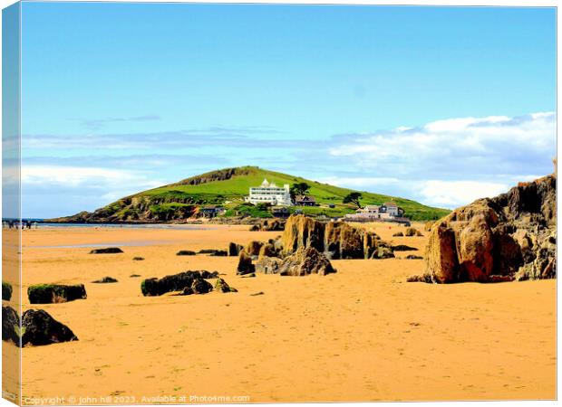 Burgh Island, Devon. Canvas Print by john hill