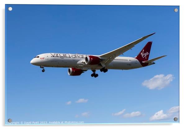 Virgin Atlantic Boeing 787 Acrylic by David Pyatt
