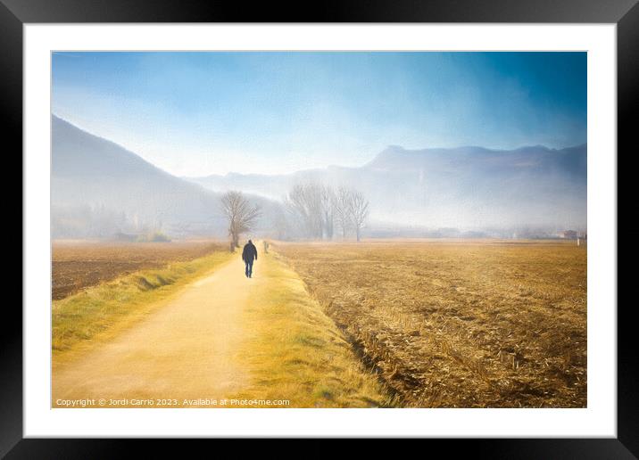 Enchanting Valley Fog Framed Mounted Print by Jordi Carrio