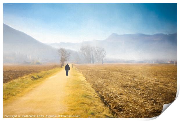 Enchanting Valley Fog Print by Jordi Carrio