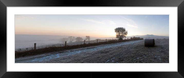 Panorama of the Brecon Beacons National Park Framed Mounted Print by Leighton Collins
