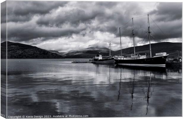 Historic Clyde Puffers in Inveraray Harbour  Canvas Print by Kasia Design
