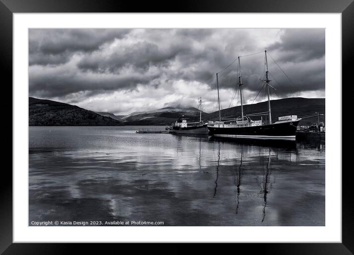 Historic Clyde Puffers in Inveraray Harbour  Framed Mounted Print by Kasia Design