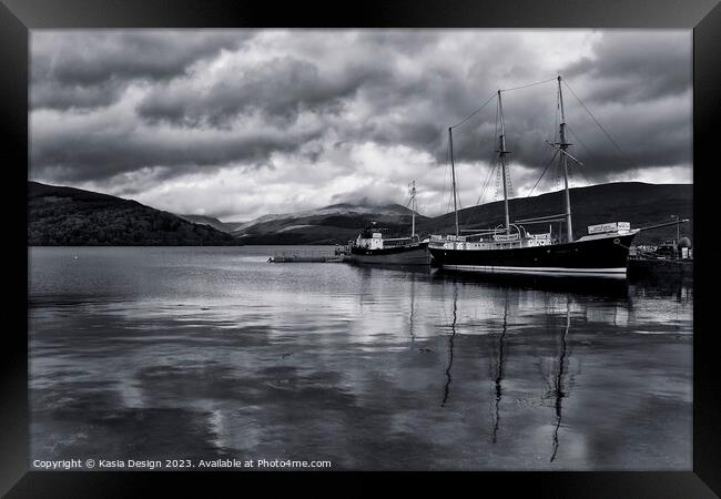 Historic Clyde Puffers in Inveraray Harbour  Framed Print by Kasia Design