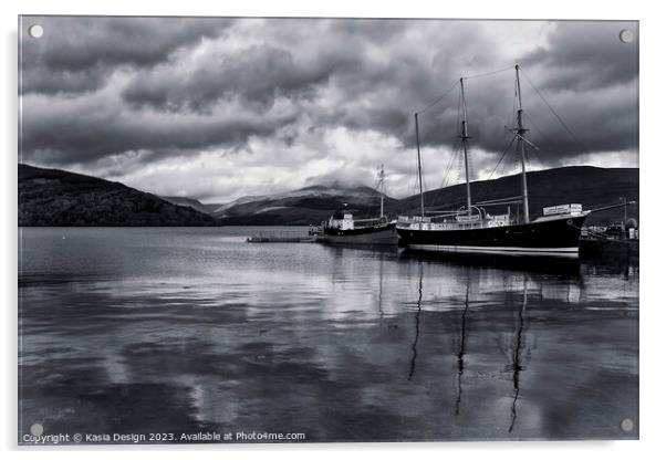 Historic Clyde Puffers in Inveraray Harbour  Acrylic by Kasia Design