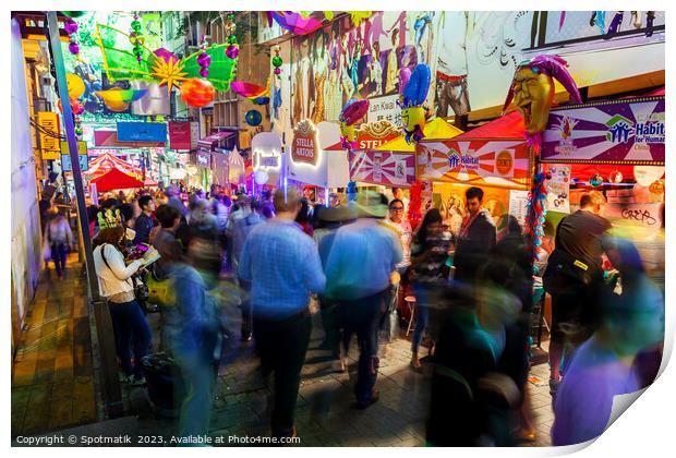Kowloon busy market traders Hong Kong East Asia, Print by Spotmatik 