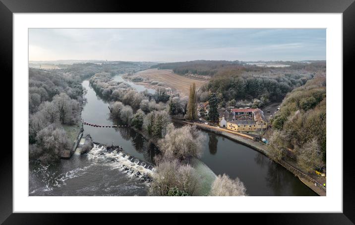 Sprotbrough River Don Navigation Framed Mounted Print by Apollo Aerial Photography
