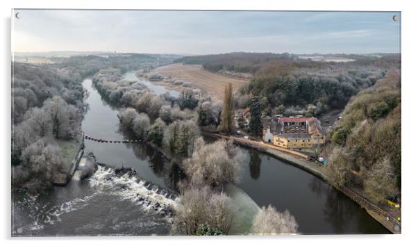 Sprotbrough River Don Navigation Acrylic by Apollo Aerial Photography
