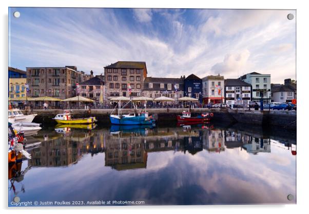 The Barbican, Plymouth, Devon Acrylic by Justin Foulkes