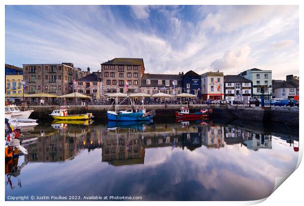 The Barbican, Plymouth, Devon Print by Justin Foulkes