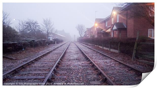 Enchanting Misty Train Tracks Print by GJS Photography Artist
