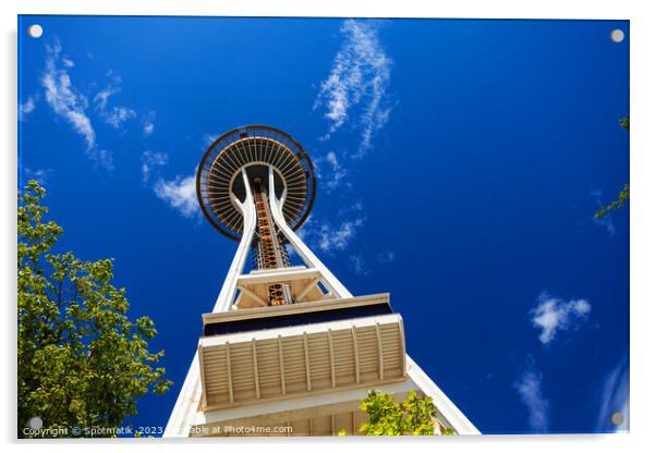 Seattle Space Needle tower and observation deck USA Acrylic by Spotmatik 