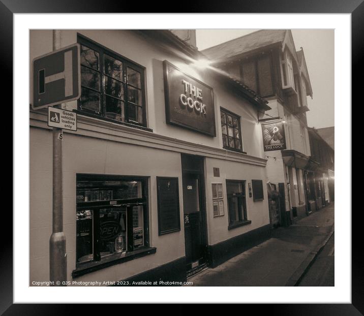 The Cock Dereham in Sepia Framed Mounted Print by GJS Photography Artist