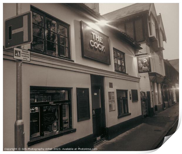 The Cock Dereham in Sepia Print by GJS Photography Artist