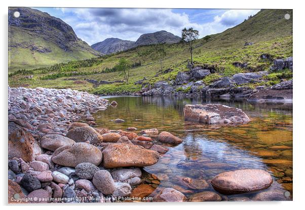 River Etive, Scotland Acrylic by Paul Messenger