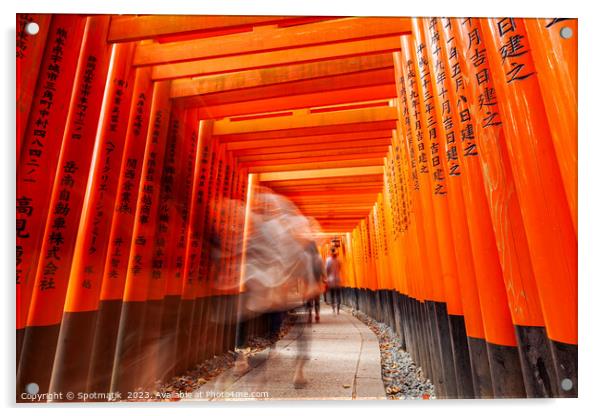 Japan Buddhist temple Torii gates Taisha sacred sh Acrylic by Spotmatik 