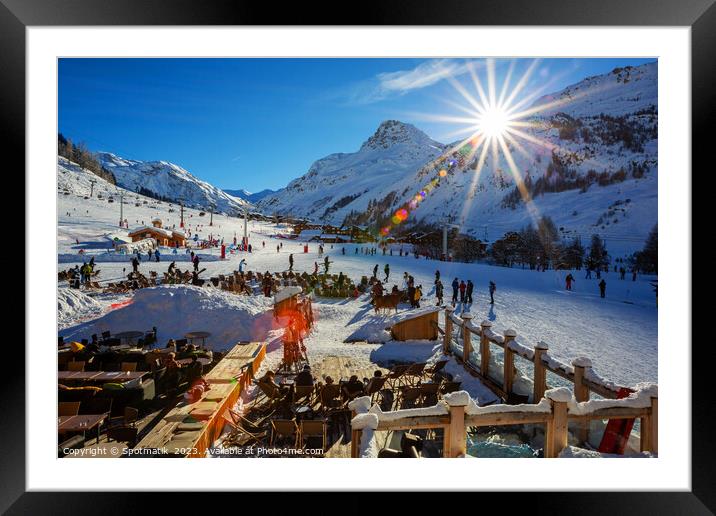 Ski resort France Alps sport winter outdoors  Framed Mounted Print by Spotmatik 