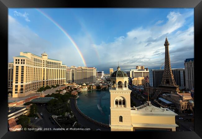 Bellagio Resort Hotel Las Vegas Strip Nevada USA Framed Print by Spotmatik 