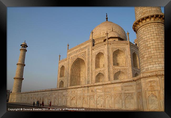 Taj Mahal in Perspective, Agra, India Framed Print by Serena Bowles