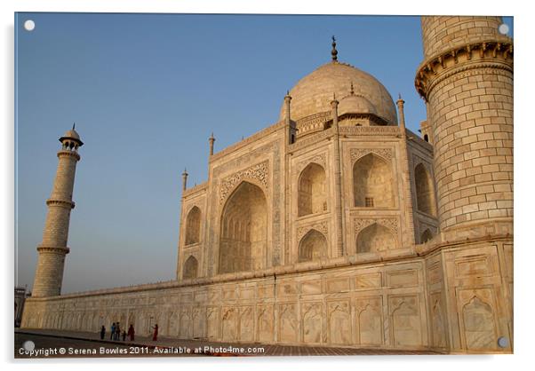 Taj Mahal in Perspective, Agra, India Acrylic by Serena Bowles