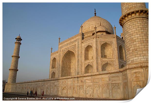 Taj Mahal in Perspective, Agra, India Print by Serena Bowles