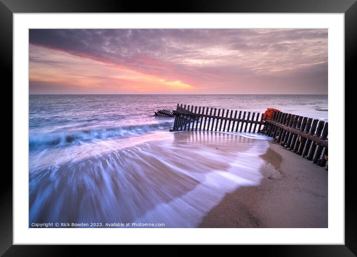 Caister Sunrise A Golden Promise Framed Mounted Print by Rick Bowden