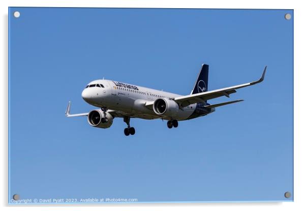 Lufthansa A320-271N        Acrylic by David Pyatt