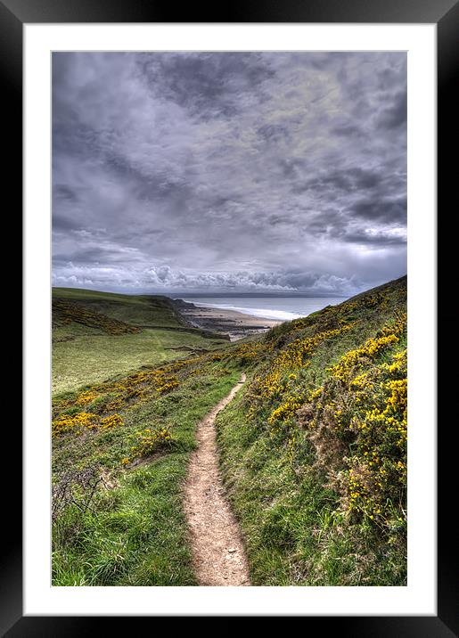 On The Coastal Path To Sandymouth Framed Mounted Print by Mike Gorton