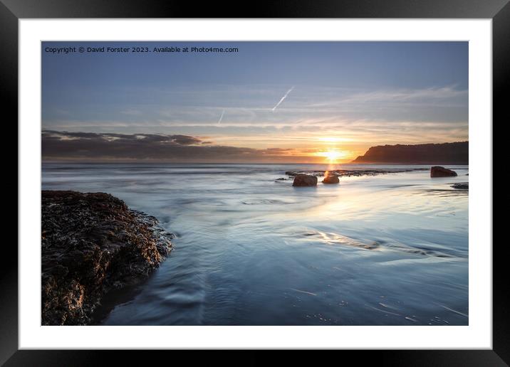 The View South East over Robin Hood’s Bay, Yorkshire, UK Framed Mounted Print by David Forster
