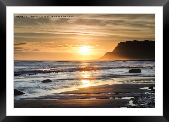 The View South East over Robin Hood’s Bay, Yorkshire, UK Framed Mounted Print by David Forster