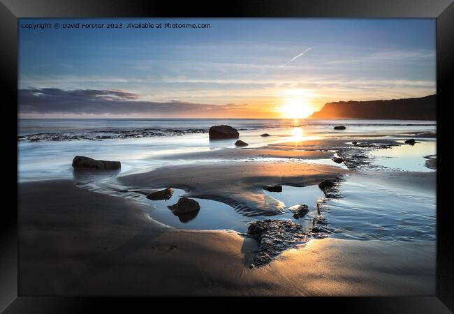 The View South East over Robin Hood’s Bay, Yorkshire, UK Framed Print by David Forster