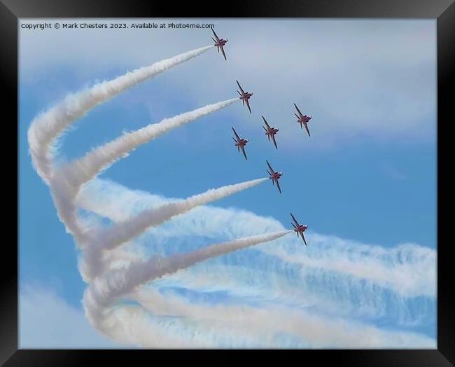 Magnificent Aerial Display Framed Print by Mark Chesters