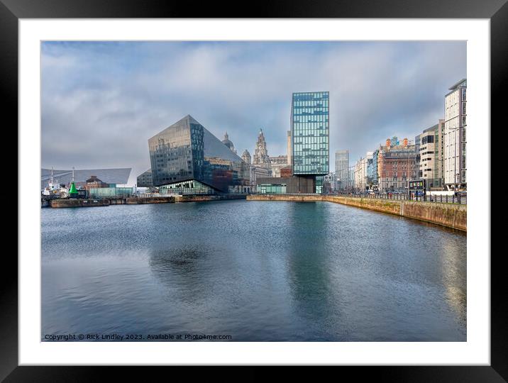 Liverpool Skyline Framed Mounted Print by Rick Lindley