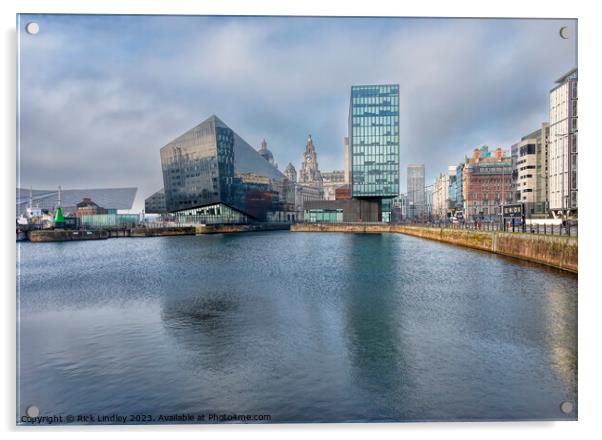 Liverpool Skyline Acrylic by Rick Lindley